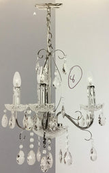 Wellington chrome 3-light crystal chandelier ceiling fitting