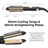 Tourmaline ceramic hair straightener and curling barrel