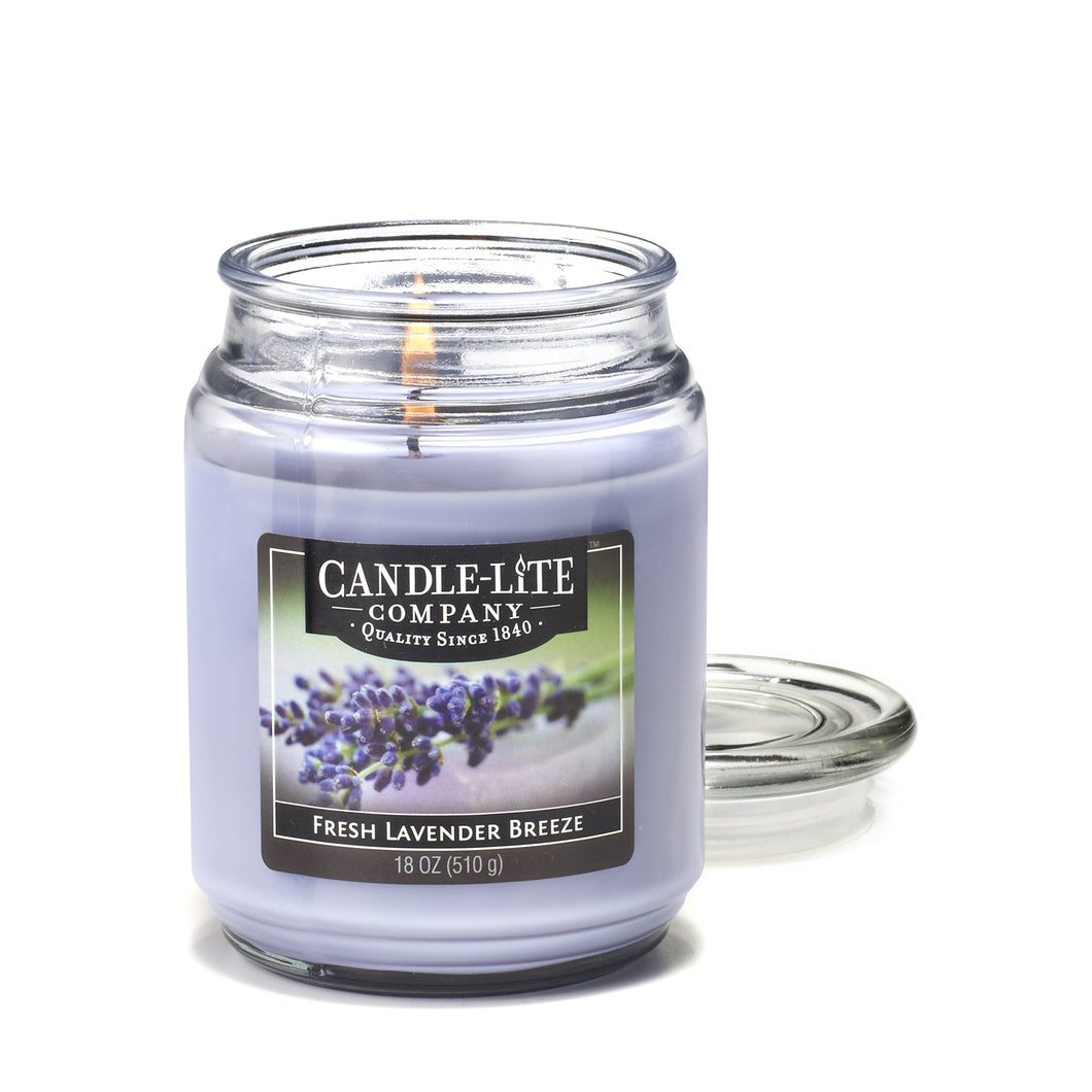 Candlelite Essentials 18-Ounce Terrace Jar Candle, Fresh Lavender Breeze