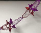 2.7m red purple Christmas foil hanging garland