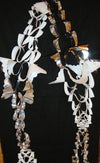 2.7m silver and white foil Christmas garland
