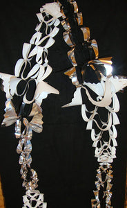 Silver and white Foil Hanging Garland Decoration 2.7m