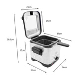 Quest deep fryer adjustable temperature control
