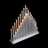 Silver Christmas candle bridge with 33 warm white LED lights