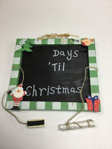 Reusable Christmas countdown chalkboard with chalk