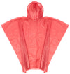 Waterproof adult vinyl poncho with hood red or blue