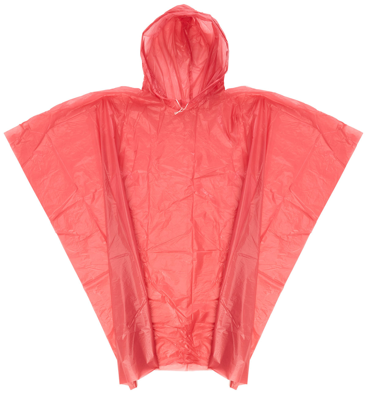 Waterproof adult vinyl poncho with hood red or blue