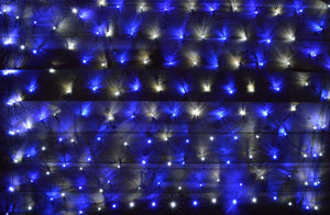 360 Blue & White LED Super Bright Multi Action Christmas Net Lights