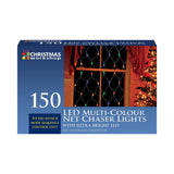 150 multicoloured LED Christmas net lights alternate view
