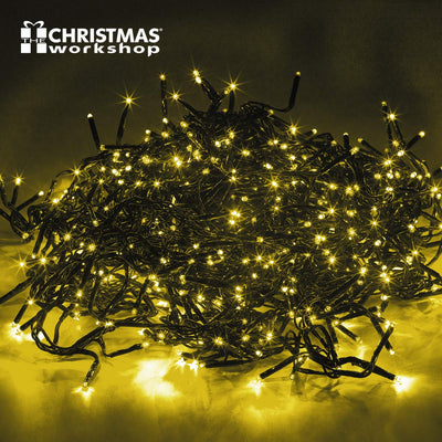 Christmas Chaser Lights 1000 LED Warm WhiteIndoor Outdoor Multi Action 8 Settings