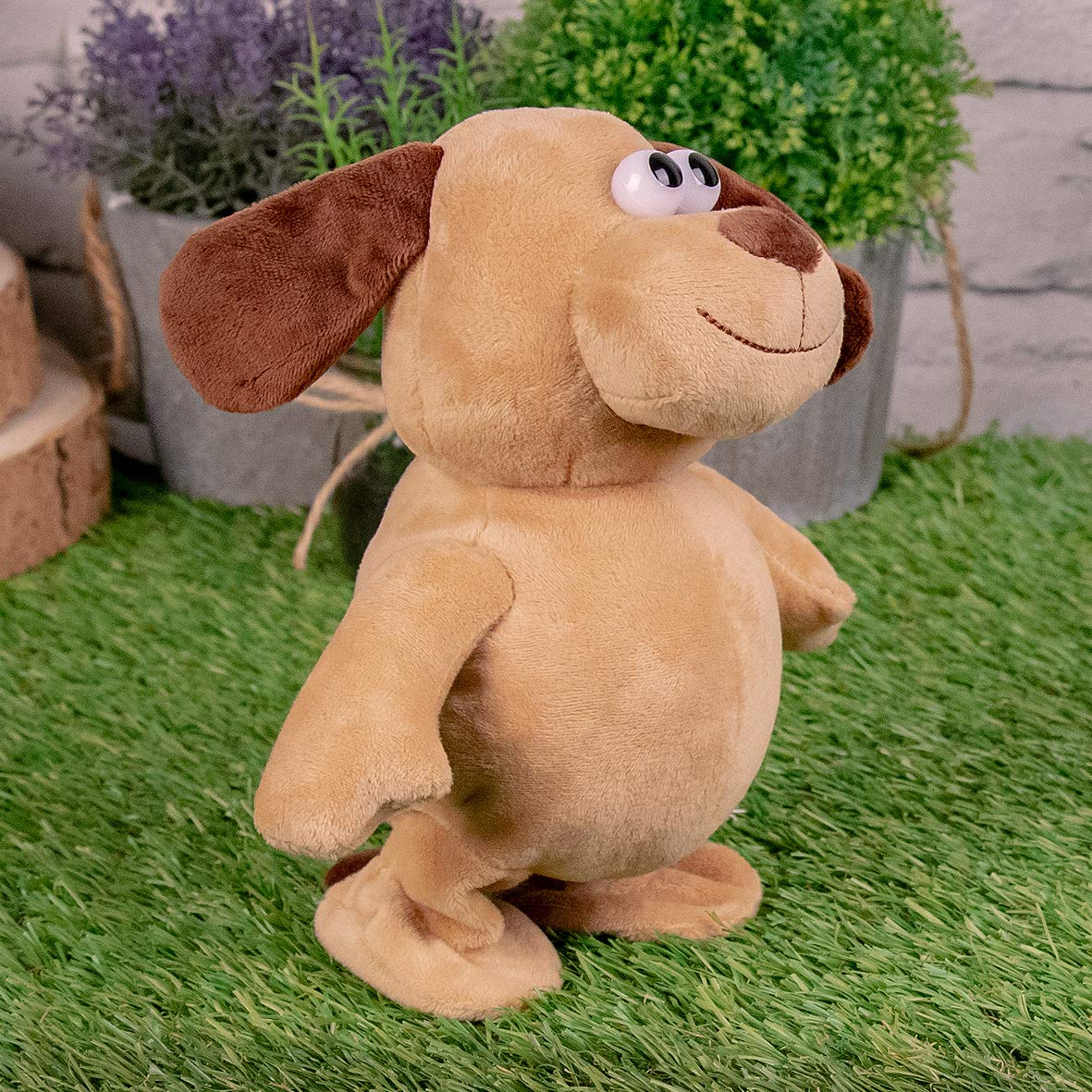 Walking talking plush dog voice-mimicking toy