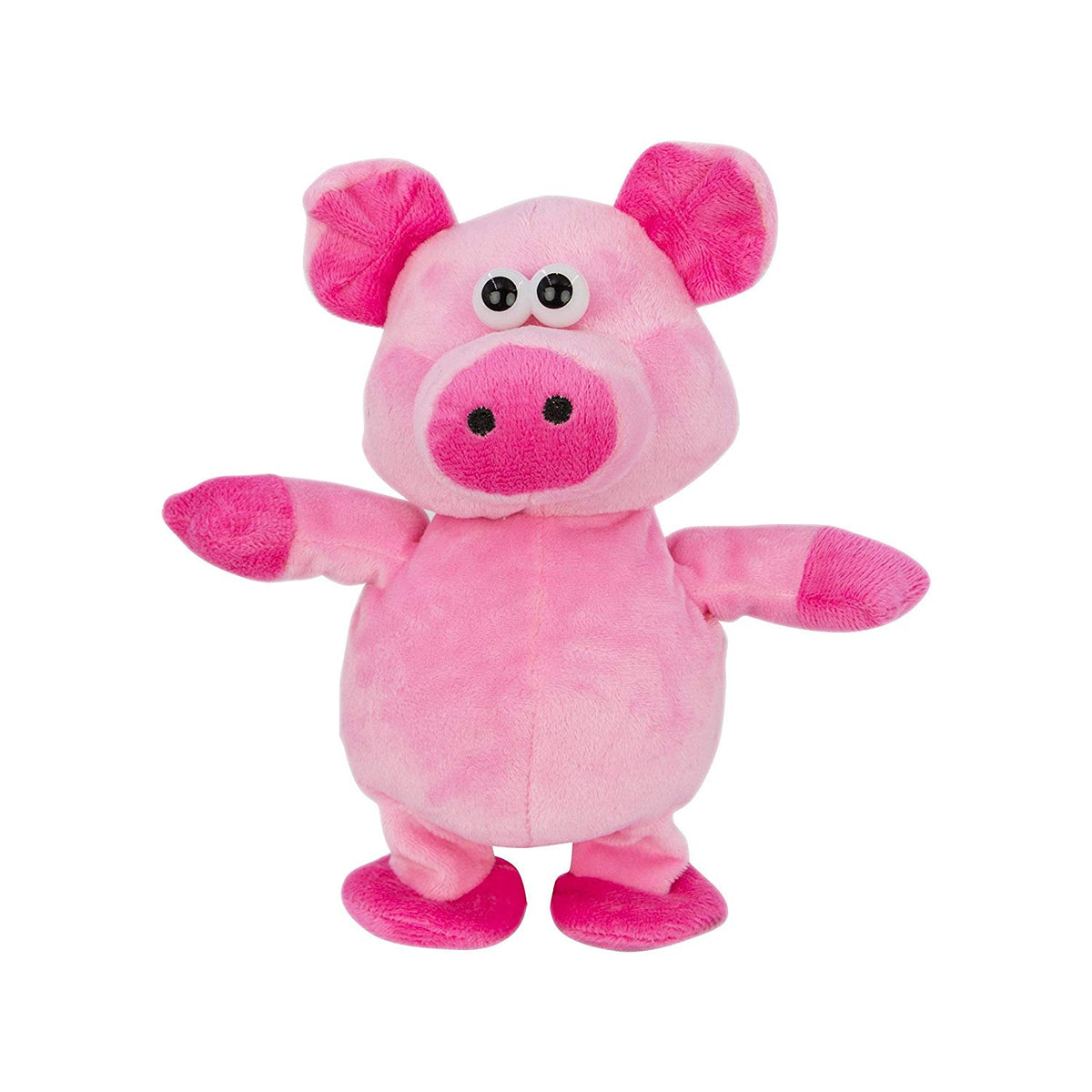 Interactive pink plush pig voice-mimicking toy alternate view