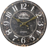 Hometime Whitton brown wall clock with classic analogue face