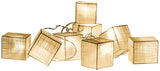 HQ cotton square battery string lights warm white 2.1m