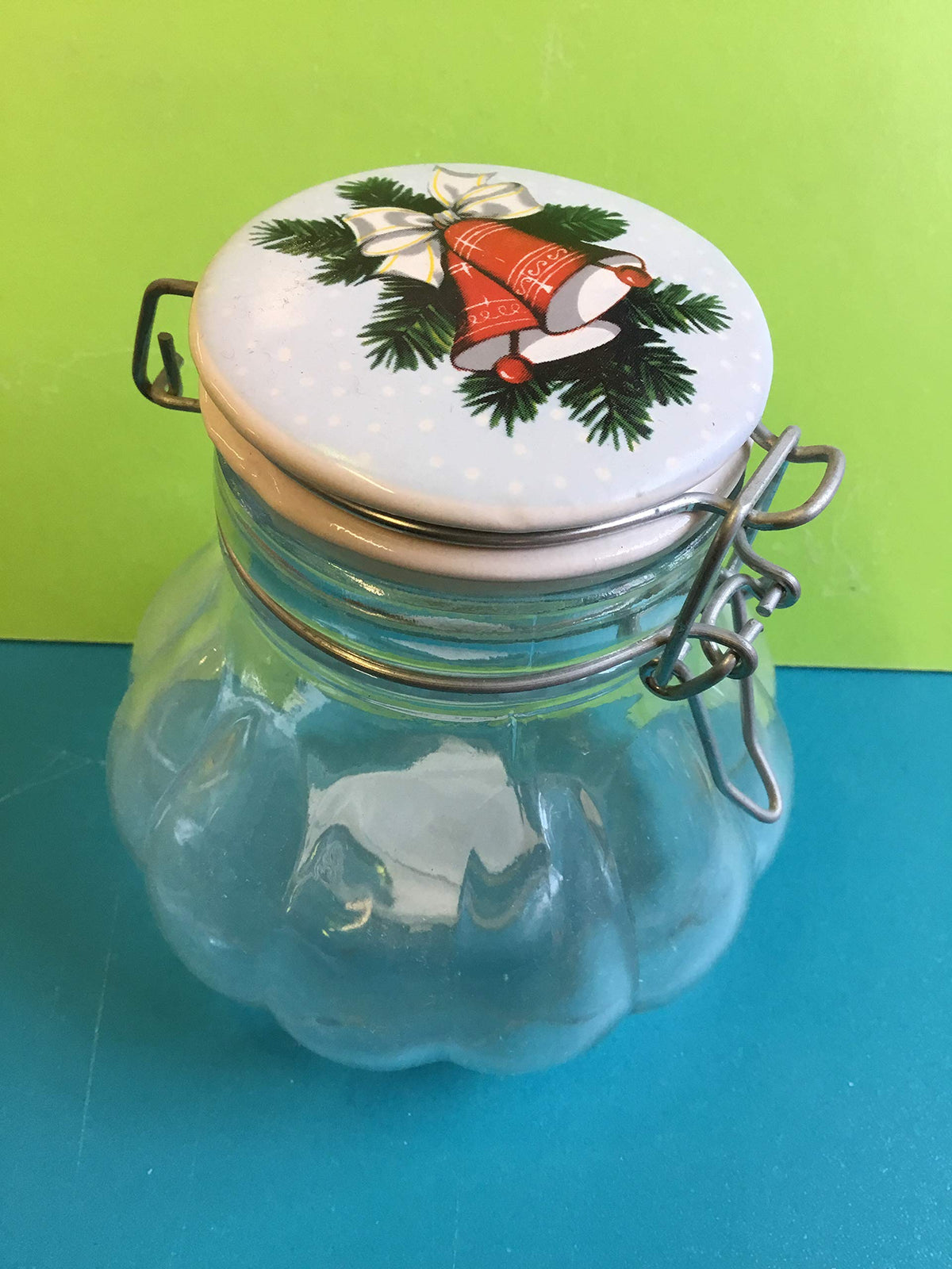 Double bell candy jar small sweet storage pot