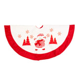 90cm Snowman tree skirt with red edging