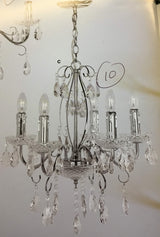 Wellington chrome 5-light crystal chandelier ceiling fitting