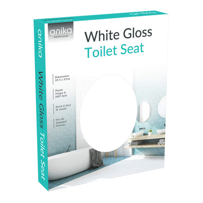 White Effect Toilet Seat Plastic Hinges