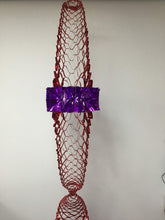 Load image into Gallery viewer, 15ft Christmas foil garland decoration - RED &amp; PURPLE
