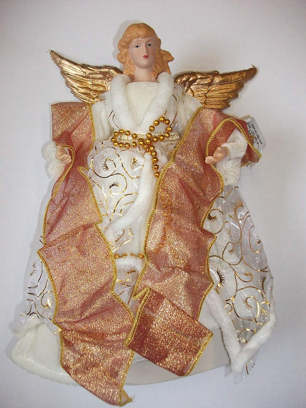 25cm Tree Top Angel with Gold Wings