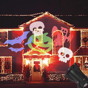 Interchangeable 12 Slide Landscape LED Projector Indoor Outdoor - Christmas Halloween Celebration