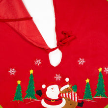 Load image into Gallery viewer, Reindeer Tree Skirt, Red and Green, 90cm Diameter
