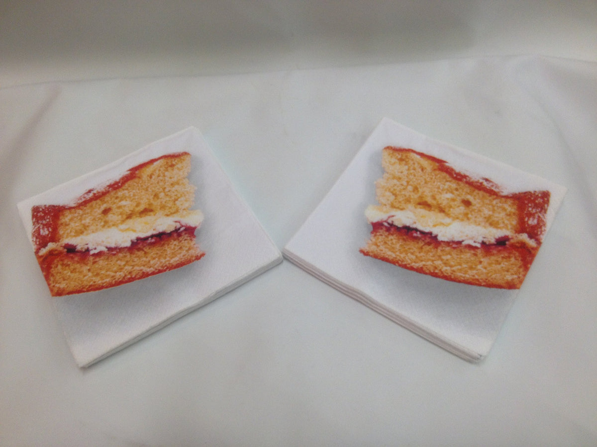 Pack of 20 sponge cake paper napkins 33 x 33cm