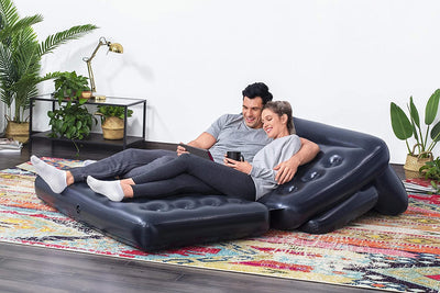 Multipurpose Inflatable Sofa Black PVC