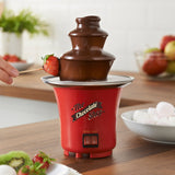 Global Gizmos red three-tier chocolate fountain 65W
