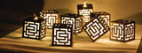 HQ HQLEDSLSQRWD wooden cube string lights 10 warm white LEDs