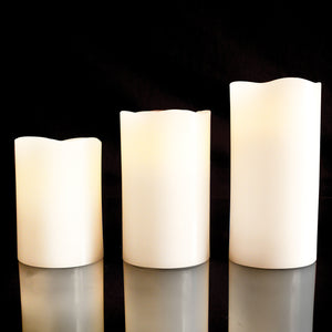 3pc Flameless LED Candles ~ Remote Control ~ Colour Changing