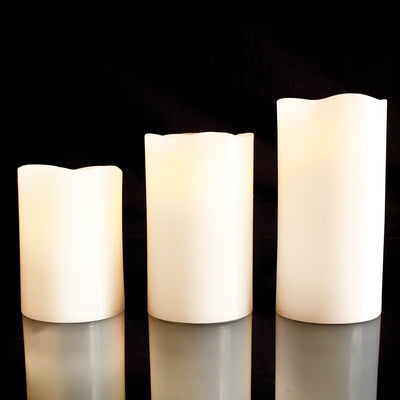 3pc Flameless LED Candles ~ Remote Control ~ Colour Changing