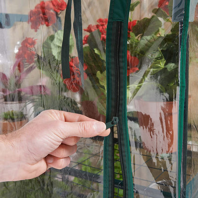 4 Tier Greenhouse / 4 Sturdy Mesh Shelves For Plants / UV Resistant & Tear Resistant Transparent PVC Cover / 10kg Load Per Shelf / Keeps Plants Safe From Weather
