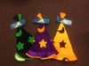 Neon witch and wizard Halloween hat purple or orange