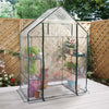 GardenKraft walk-in greenhouse with four mesh plant shelves
