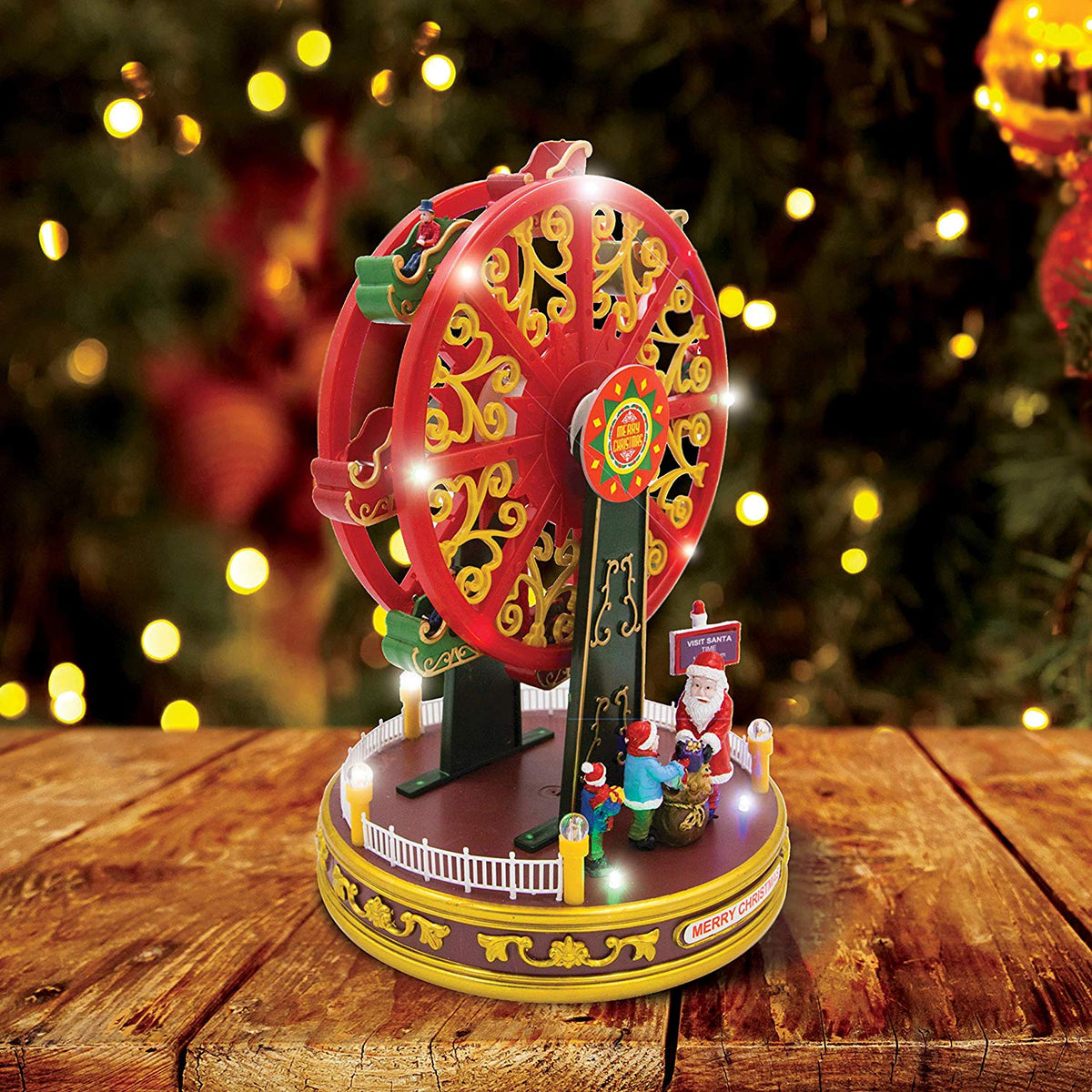 Christmas scene Ferris wheel ornament