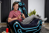 Inflatable Bestway gaming armchair with mesh storage pocket