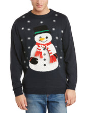 Load image into Gallery viewer, Unisex 3D Snowman Jumper, Blue, Large
