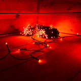 Red LED Christmas string lights with multifunction controller