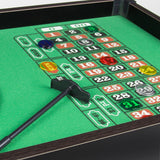 Mini roulette table game with counters