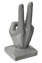 Load image into Gallery viewer, Ceramic Hand Victory Sign Grey
