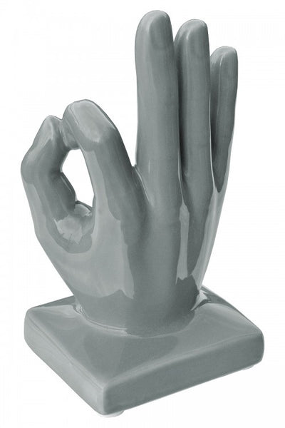 Ceramic Hand Ok Sign Grey