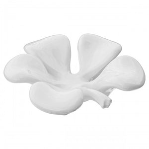 Ceramic Clover Bowl - White