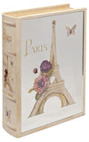 Mirrored Paris Eiffel Tower storage book box 30cm
