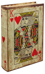 King of Hearts playing card storage book box 33cm