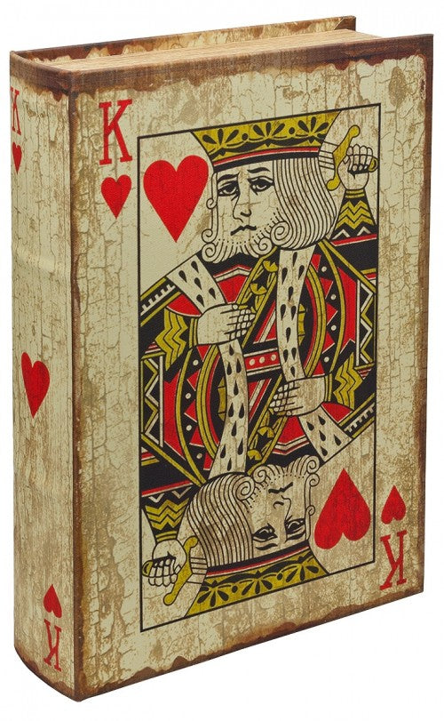 King of Hearts playing card storage book box 33cm