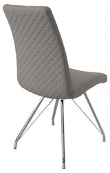 Grey Madelina fabric dining chair rear view