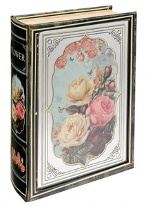 Mirrored Flower Storage Book Box