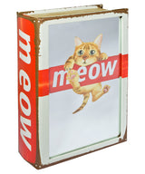 Febland FW1129 Meow mirrored cat storage book box