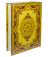 Back view of vintage clock storage book box
